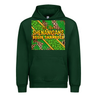 Forest Green Let the shenanigans begin shamrock tumbler Urban Hoodie - HowdyJamesFarm