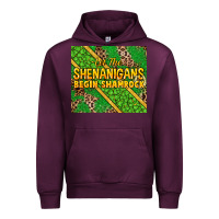 Mauve Wine Let the shenanigans begin shamrock tumbler Urban Hoodie - HowdyJamesFarm