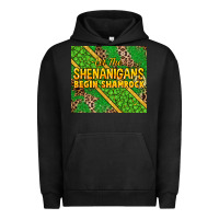 Pigment Black Let the shenanigans begin shamrock tumbler Urban Hoodie - HowdyJamesFarm