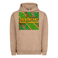Pigment Burro Let the shenanigans begin shamrock tumbler Urban Hoodie - HowdyJamesFarm