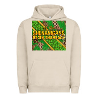 Pigment French Oak Let the shenanigans begin shamrock tumbler Urban Hoodie - HowdyJamesFarm