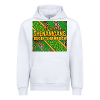 White Let the shenanigans begin shamrock tumbler Urban Hoodie - HowdyJamesFarm