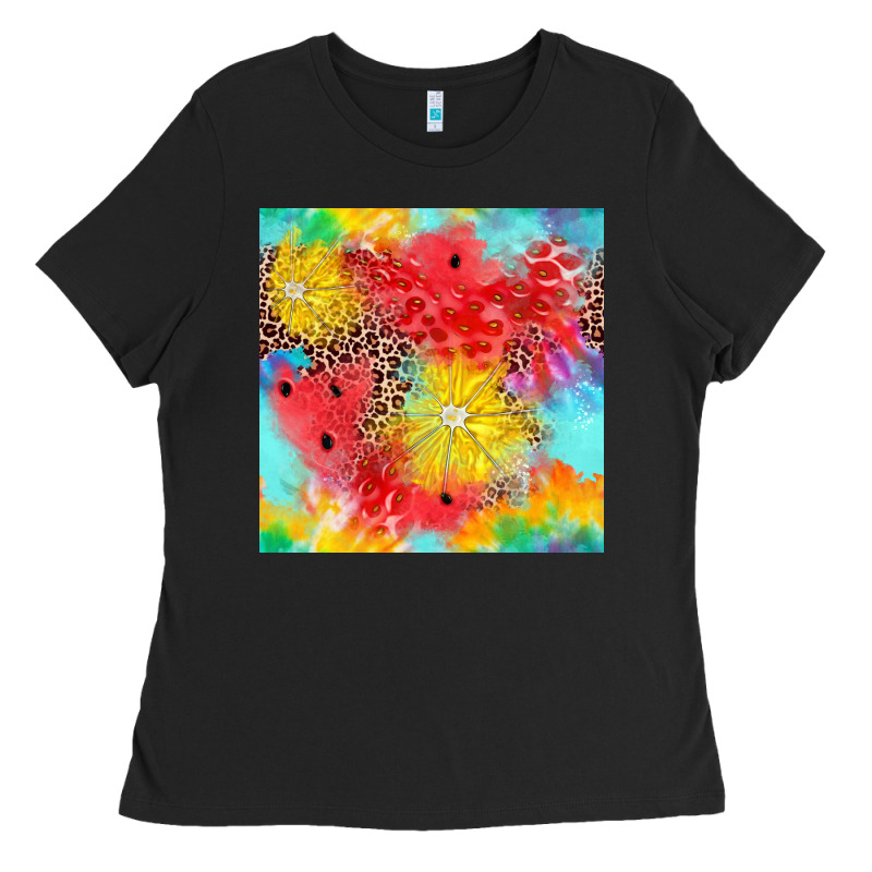 Fruits Leopard Seamless Pattern Ladies Tee by Zillion Design Studio | Teevron