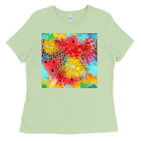 Matcha fruits leopard seamless pattern Ladies Tee - Zillion Design Studio