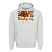 Dove Grey love thanksgiving with turkey bbs Zipper Hoodie - BundleAndBundleShop