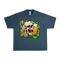 Midnight Navy st patricks day peace skull Urban Heavy Tee - Jasminsmagicworld