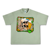Oil Green st patricks day peace skull Urban Heavy Tee - Jasminsmagicworld
