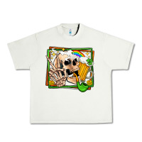 Pistachio st patricks day peace skull Urban Heavy Tee - Jasminsmagicworld