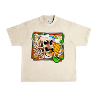 Sandshell st patricks day peace skull Urban Heavy Tee - Jasminsmagicworld