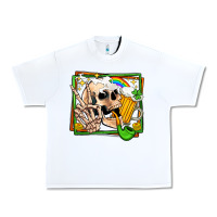 White st patricks day peace skull Urban Heavy Tee - Jasminsmagicworld