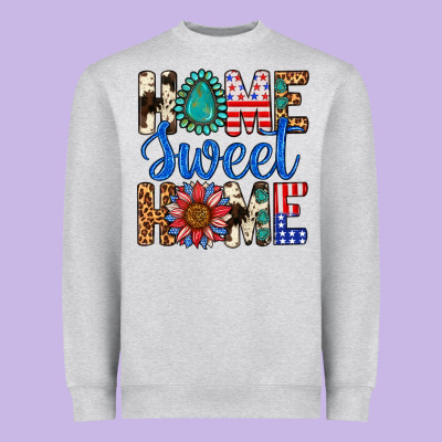 Home Sweet Home Heavyweight Sweatshirt Designed By Lillyallendesigns