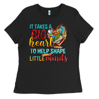 Black big heart to help shape little minds tbw Ladies Tee - texasbilliewilder