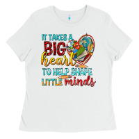 White big heart to help shape little minds tbw Ladies Tee - texasbilliewilder