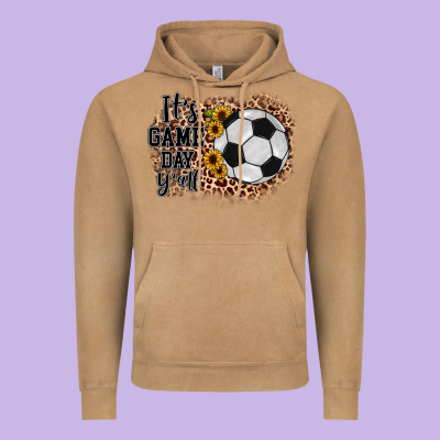 It's Game Day Y'all Soccer Vintage Hoodie Designed By Jahusdesignshop