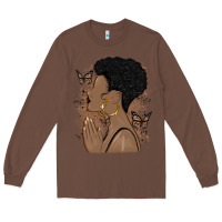Chestnut black woman praying Long Sleeve Tee - MaliasSmallBusiness