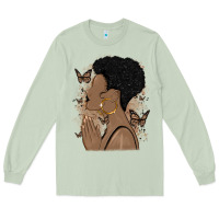 Matcha black woman praying Long Sleeve Tee - MaliasSmallBusiness
