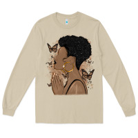 Mushroom black woman praying Long Sleeve Tee - MaliasSmallBusiness
