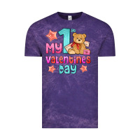 Cloud Purple my first valentines day Vintage Tee - AdoDesignShop
