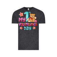 Vintage Black my first valentines day Vintage Tee - AdoDesignShop