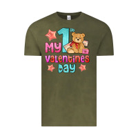 Vintage Olive my first valentines day Vintage Tee - AdoDesignShop