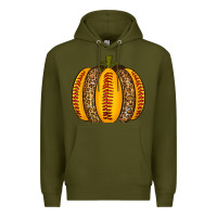 Army Green Softball Pumpkin Premium Hoodie - texasbilliewilder