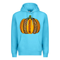 Ocean Blue Softball Pumpkin Premium Hoodie - texasbilliewilder