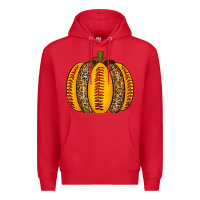 Red Softball Pumpkin Premium Hoodie - texasbilliewilder