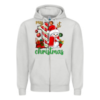 Dove Grey my 1 st christmas with cute snowman bbs Zipper Hoodie - BundleAndBundleShop