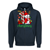Navy my 1 st christmas with cute snowman bbs Zipper Hoodie - BundleAndBundleShop