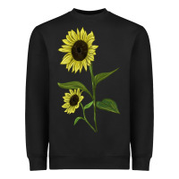 Black Buttercream Sunflower Heavyweight Sweatshirt - LillyAllenDesigns