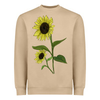 Mushroom Buttercream Sunflower Heavyweight Sweatshirt - LillyAllenDesigns