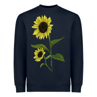 Navy Buttercream Sunflower Heavyweight Sweatshirt - LillyAllenDesigns