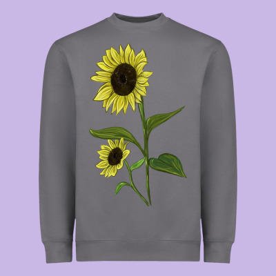 Buttercream Sunflower Heavyweight Sweatshirt Designed By Lillyallendesigns