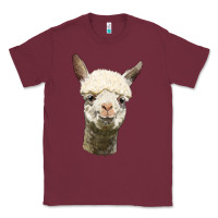 Burgundy Alpaca Head Classic Tee - LillyAllenDesigns