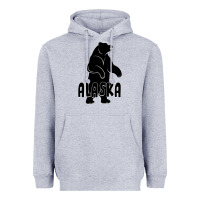 Heather Grey Alaska Bear Heavyweight Hoodie - Bettercallsaul