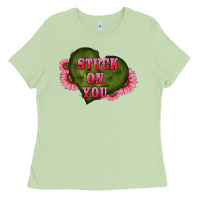 Matcha valentine's day stuck on you heart sunflowers Ladies Tee - RanaPortraitStore
