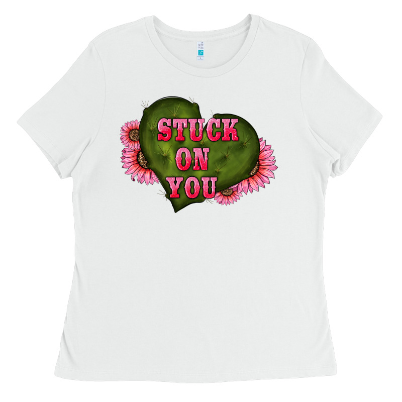 Valentine's Day Stuck On You Heart Sunflowers Ladies Tee by RanaPortraitStore | Teevron