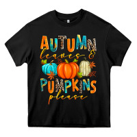 Black autumn leaves and pumpkins please Heavy Core Tee - Zillion Design Studio