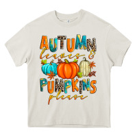 Cream autumn leaves and pumpkins please Heavy Core Tee - Zillion Design Studio