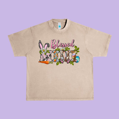 Blessed Mini Easter Urban Heavy Tee Designed By Barkaloodesign