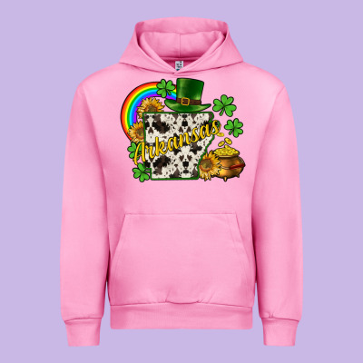 Arkansas Map St. Patrick's Urban Hoodie Designed By Cowgirlartshop