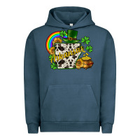 Pigment Midnight Navy Arkansas map St. Patrick's Urban Hoodie - CowGirlArtShop