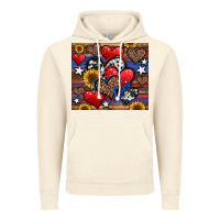 Vintage Artic 4th of july american hearts Vintage Hoodie - Jasminsmagicworld