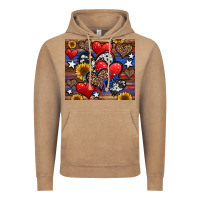 Vintage Coffee 4th of july american hearts Vintage Hoodie - Jasminsmagicworld