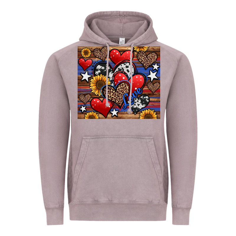 4th Of July American Hearts Vintage Hoodie by Jasminsmagicworld | Teevron