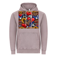 Vintage Zinc 4th of july american hearts Vintage Hoodie - Jasminsmagicworld