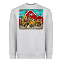 Heather Grey western truck farm animals mousepad Heavyweight Sweatshirt - BarkalooDesign
