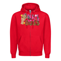 Red nail boss bbs Zipper Hoodie - BundleAndBundleShop