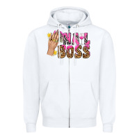 White nail boss bbs Zipper Hoodie - BundleAndBundleShop