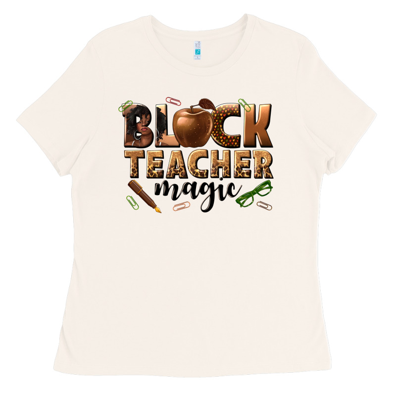 Black Teacher Magic Melanin Ladies Tee by texasbilliewilder | Teevron